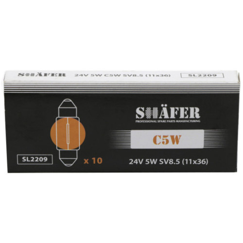 Автолампа SHAFER 24V5WC5WSV8.5 (SL2209) – SHAFER (вид 1)