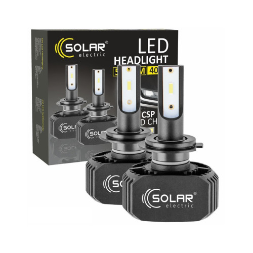 Автолампа SOLAR H7 LED 12/24V 40W 5000Lm 6000K, CSP1860 (8207) – solar (вид 1)