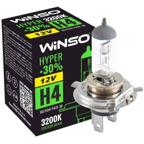 Автолампа WINSO H4 HYPER +30 60/55W (712400) – Winso (вид 1)