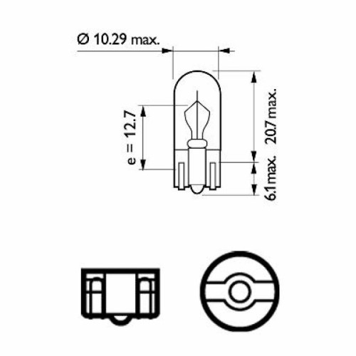 Автолампа Philips 3W (13256 CP) – PHILIPS (вид 2)