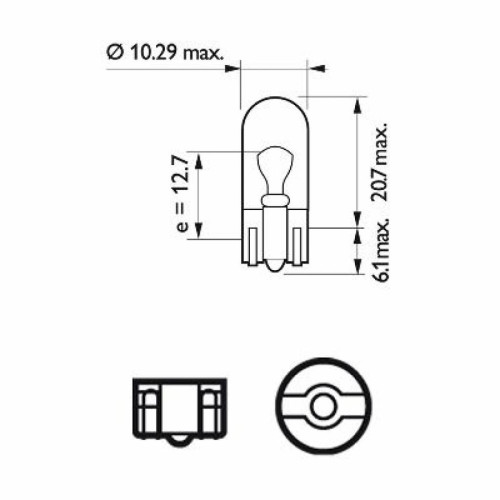 Автолампа Philips 5W (12961 LLECO B2) – PHILIPS (вид 2)