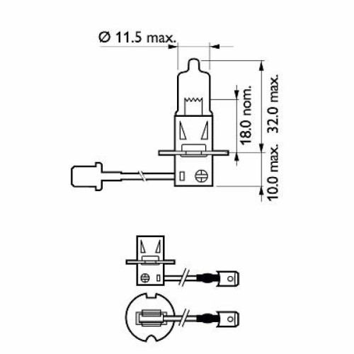 Автолампа Philips галогенова 55W (12336 LLECO C1) – PHILIPS (вид 2)