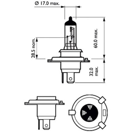 Автолампа Philips галогенова 60/55W (12342 PR B1) – PHILIPS (вид 2)
