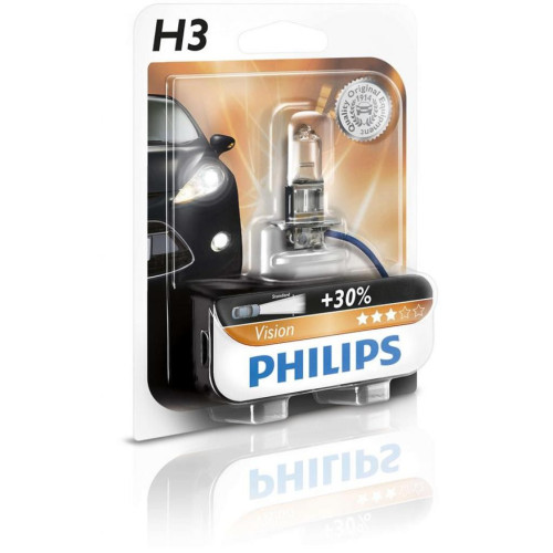 Автолампа Philips H3 Vision, 3200K, 1шт (12336PRB1) – PHILIPS