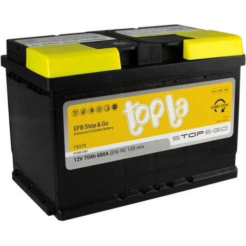 Аккумулятор автомобильный Topla 70 Ah/12V EFB Euro (112 070) – Topla