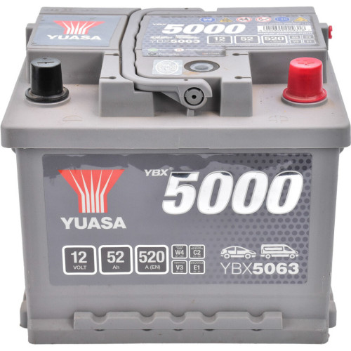 Аккумулятор автомобильный Yuasa 12V 52Ah Silver High Performance Battery (YBX5063) – Yuasa
