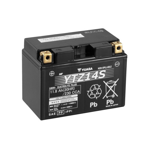 Аккумулятор автомобильный Yuasa 12V 11,8Ah High Performance MF VRLA Battery (YTZ14S) – Yuasa