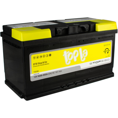 Аккумулятор автомобильный Topla 90 Ah/12V EFB Euro (112 090) – Topla