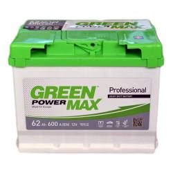 Акумулятор автомобільний GREEN POWER MAX 62Ah Ев (-/+) (600EN) (22373)