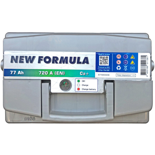 Аккумулятор автомобильный NEW FORMULA 77Ah Ев (-/+) 720EN (5772204209) – NEW FORMULA (вид 2)