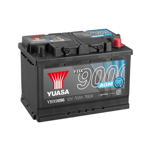 Акумулятор автомобільний Yuasa 12V 70Ah AGM Start Stop Plus Battery (YBX9096) – Yuasa
