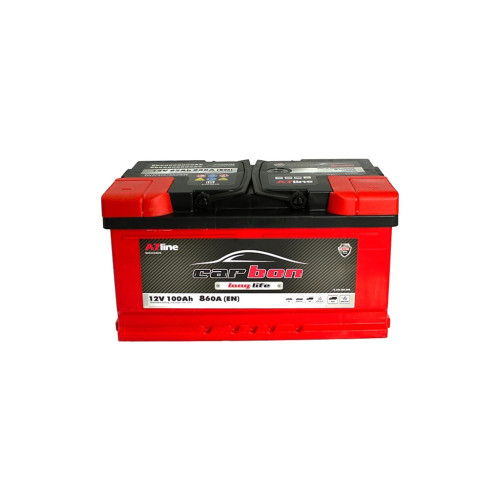 Акумулятор автомобільний CARBON 100 Ah/12V Euro короткий (CRB100-L4-00) – CARBON