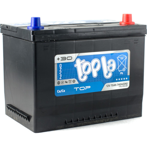 Акумулятор автомобільний Topla 75 Ah/12V Top/Energy Japan Euro (118 875) – Topla