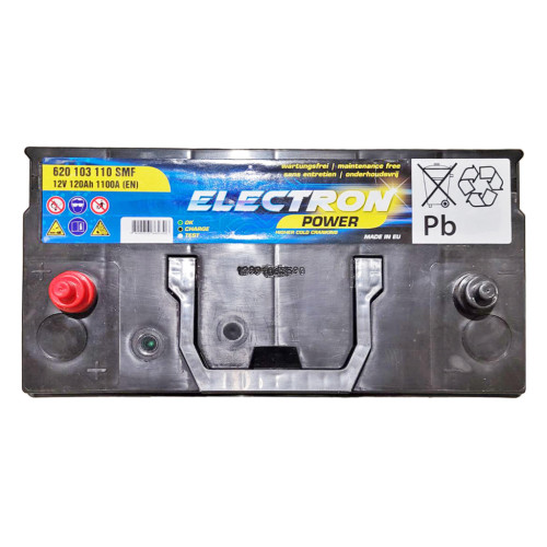 Аккумулятор автомобильный ELECTRON TRUCK HD SMF 120Ah клеми по центру (1100EN) (620 103 110 SMF) – ELECTRON (вид 1)