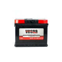 Аккумулятор автомобильный Vesna 66 Ah/12V Premium Euro (415 266)