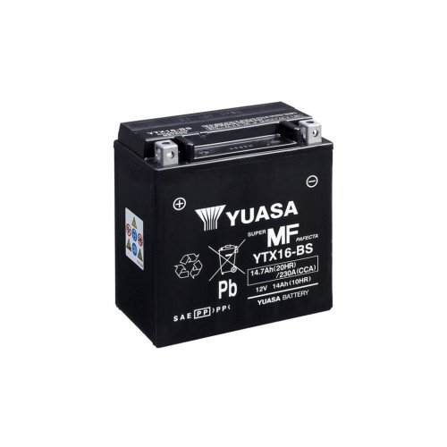 Акумулятор автомобільний Yuasa 12V 14,7Ah MF VRLA Battery (YTX16-BS) – Yuasa