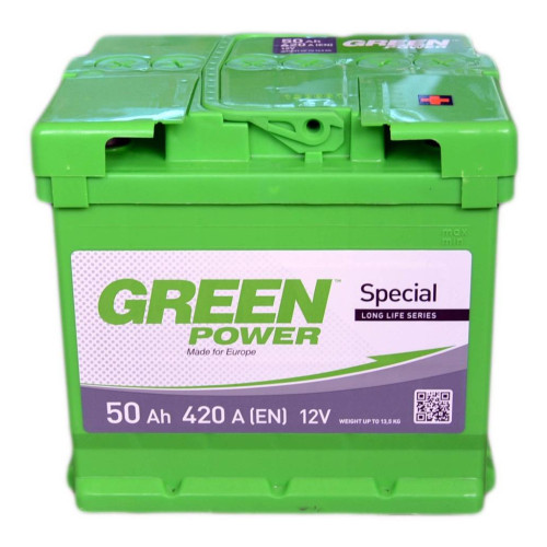 Акумулятор автомобільний GREEN POWER 50Ah (000022355) – GREEN POWER
