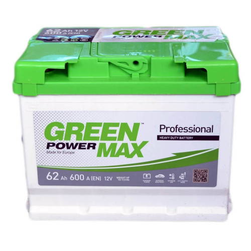 Акумулятор автомобільний GREEN POWER MAX 62Аh (000022380) – GREEN POWER