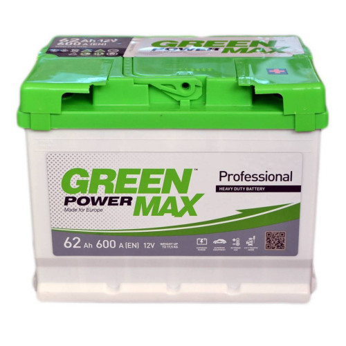 Акумулятор автомобільний GREEN POWER MAX 62Аh (000022373) – GREEN POWER
