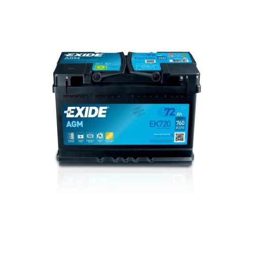 Аккумулятор автомобильный EXIDE START-STOP AGM 72Ah 760EN (EK720) – EXIDE