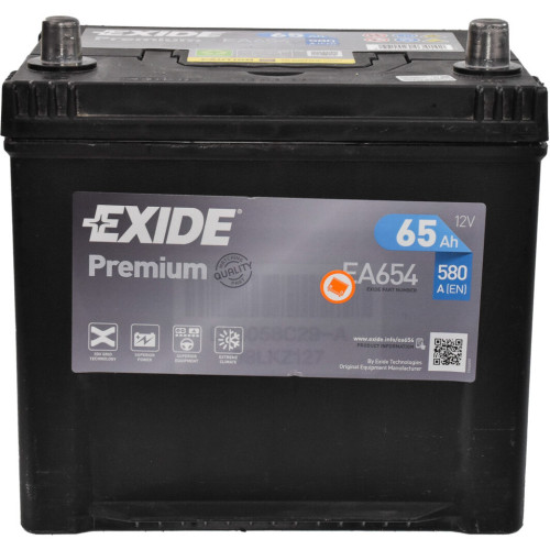 Аккумулятор автомобильный EXIDE PREMIUM 65A (EA654) – EXIDE