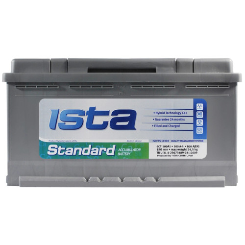 Акумулятор автомобільний Ista Standard 100Ah Ев (-/+) (800EN) – Ista