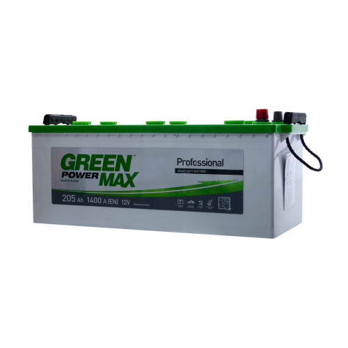 Акумулятор автомобільний GREEN POWER MAX 205Ah збоку (+/-) (000022375) – GREEN POWER