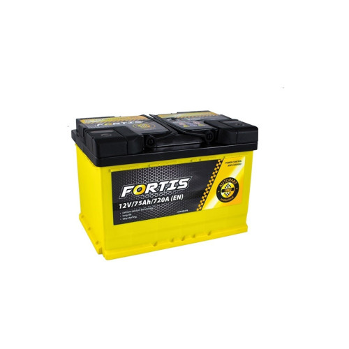 Аккумулятор автомобильный FORTIS 75 Ah/12V низький Euro (FRT75-00L) – FORTIS