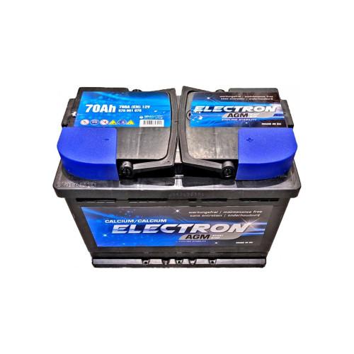 Акумулятор автомобільний ELECTRON AGM AGM 70Ah Ев (-/+) (760EN) (570901076) – ELECTRON