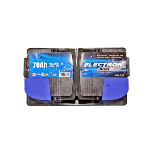 Акумулятор автомобільний ELECTRON AGM AGM 70Ah Ев (-/+) (760EN) (570901076) – ELECTRON (вид 1)