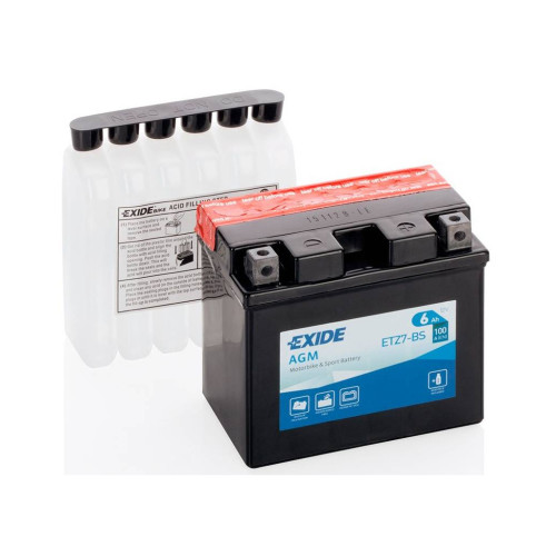 Акумулятор автомобільний EXIDE AGM 6Ah Ев (-/+) (100EN) (ETZ7-BS) – EXIDE