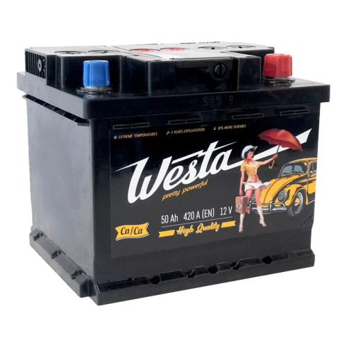 Акумулятор автомобільний Westa 6CT-50 А (1) – Westa
