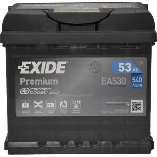 Акумулятор автомобільний EXIDE PREMIUM 53A (EA530) – EXIDE