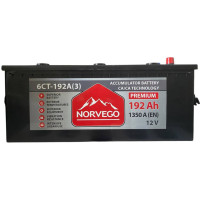 Аккумулятор автомобильный NORVEGO ВЕСТА Premium 192A +лів (3) (1350 пуск)