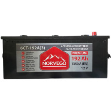 Аккумулятор автомобильный NORVEGO ВЕСТА Premium 192A +лів (3) (1350 пуск)