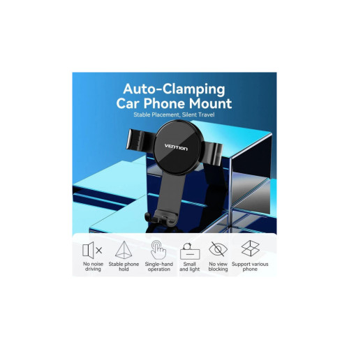 Универсальный автодержатель Vention 4.7-7.2" Car Phone Mount With Duckbill Clip Black (KCGB0) – Vention (вид 2)
