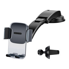 Універсальний автотримач Baseus Easy Control Clamp Car Mount Holder (A Set) Black (SUYK000001)