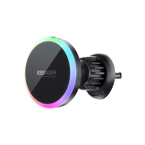Универсальный автодержатель Essager Neon magnetic wireless charger car bracket beak hook+paste (EZJCX-NH01-Z) – Essager (вид 1)