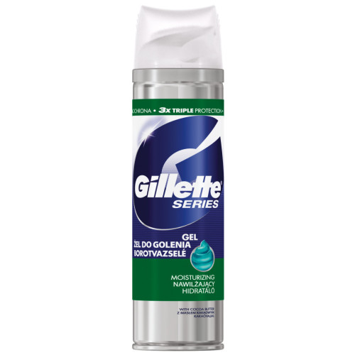 Гель для гоління Gillette Series Moisturizing Увлажняющий 200 мл (3014260220051) – Gillette