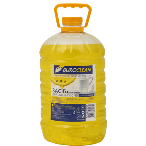 Средство для ручного мытья посуды Buroclean EuroStandart лимон 5 л (4823078912251) – Buroclean