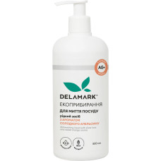 Засіб для ручного миття посуду DeLaMark з іонами срібла Солодкий апельсин 500 мл (4820152330994)