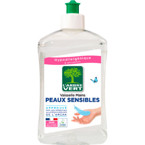 Засіб для ручного миття посуду L'Arbre Vert Чутлива шкіра 500 мл (3450605071146/3450601046995) – L'Arbre Vert