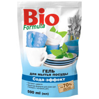 Средство для ручного мытья посуды Bio Formula Сода-эффект дой-пак 500 мл (4823015922725)