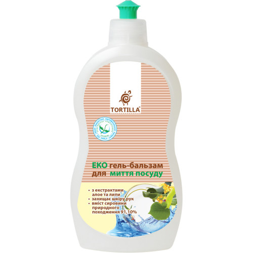Средство для ручного мытья посуды Tortilla Эко гель-бальзам 500 мл (4820178061414) – Tortilla