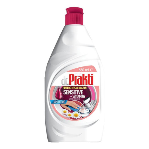 Засіб для ручного миття посуду Dr. Prakti Sensitive + Witaminy 650 мл (5903855502697) – Dr. Prakti