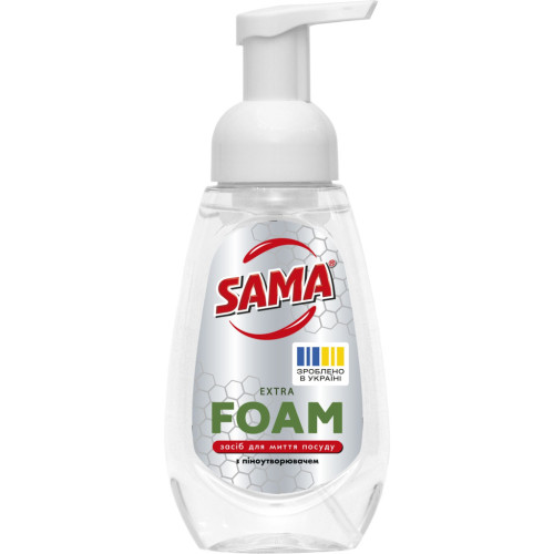 Средство для ручного мытья посуды Sama Extra Foam Лимон С пенообразователем 300 г (4820270631911) – Sama