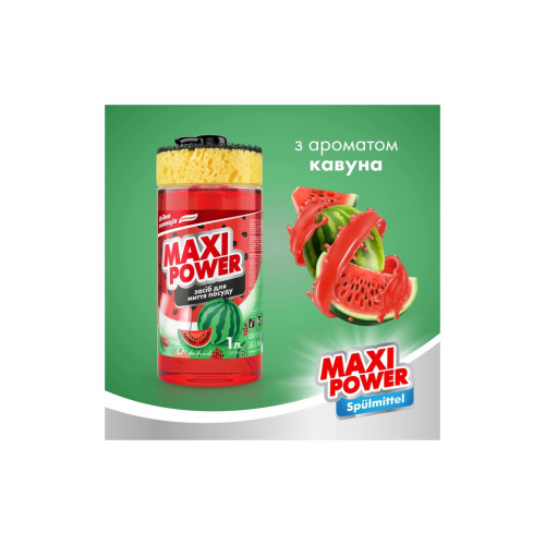 Засіб для ручного миття посуду Maxi Power Кавун 1 л (4823098414230) – Maxi Power (вид 1)