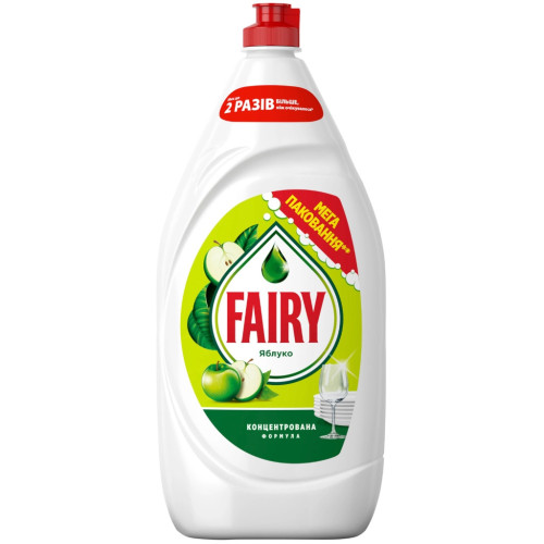 Засіб для ручного миття посуду Fairy Яблуко 1350 мл (8006530111829) – FAIRY