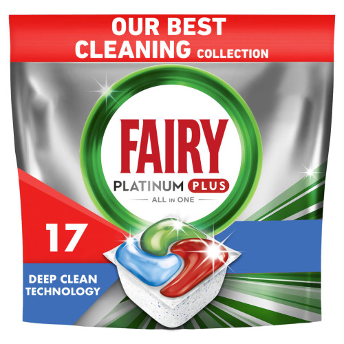 Таблетки для посудомийних машин Fairy Platinum Plus All in One Fresh Herbal Breeze 17 шт. (8006540728772) – FAIRY