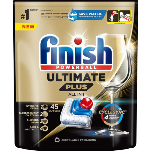 Таблетки для посудомийних машин Finish Ultimate Plus All in 1 45 шт. (5908252010981) – Finish